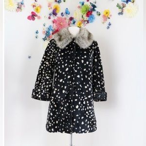 Size 6 vintage style spotted coat by elevenses